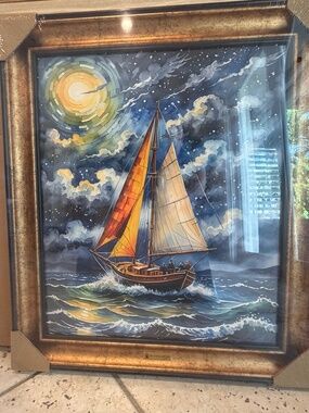 Studio Van Gogh Limited Edition Sailboat Framed Picture